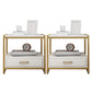 Metal Bedside Cabinet Drawers Included Bedside Cabinet for Bedroom White 2 Piece Set Clearhalo 'Bedroom Furniture' 'furn' 'furn_night_stand' 'Furniture' 'night_stand' 'Nightstands' 5875638