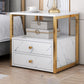 Glam Wood Accent Table Nightstand 19.68 "Tall bedkast