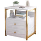 Glam Wood Accent Table Nightstand 19.68 "Tall bedkast