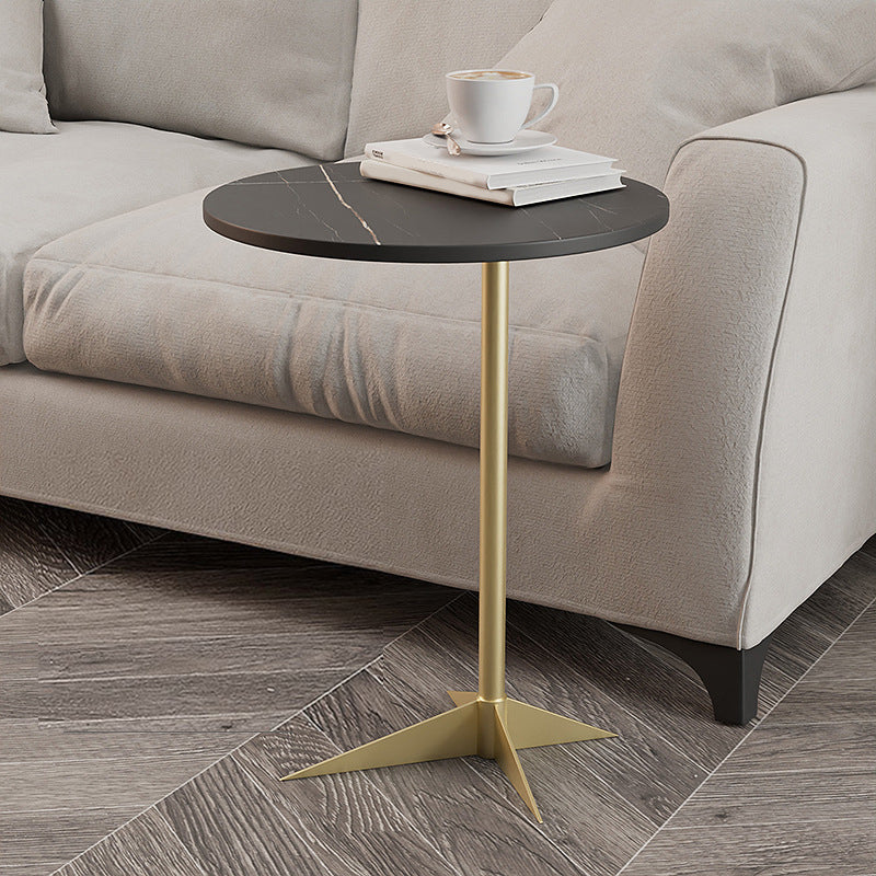 1 Shelf Accent Table Nightstand 19.68" Tall Glam Bedside Cabinet Gold-Black 1 Piece Clearhalo 'Bedroom Furniture' 'furn' 'furn_night_stand' 'Furniture' 'night_stand' 'Nightstands' 5875713