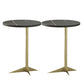 1 Shelf Accent Table Nightstand 19.68" Tall Glam Bedside Cabinet Gold-Black 2 Piece Set Clearhalo 'Bedroom Furniture' 'furn' 'furn_night_stand' 'Furniture' 'night_stand' 'Nightstands' 5875724