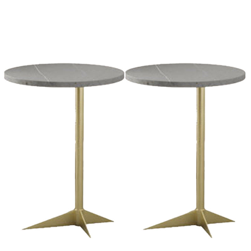 1 Shelf Accent Table Nightstand 19.68" Tall Glam Bedside Cabinet Gold-grey 2 Piece Set Clearhalo 'Bedroom Furniture' 'furn' 'furn_night_stand' 'Furniture' 'night_stand' 'Nightstands' 5875728