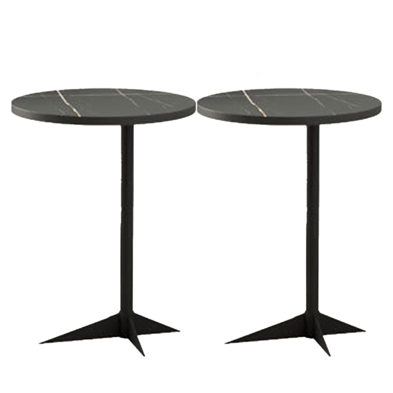1 Shelf Accent Table Nightstand 19.68" Tall Glam Bedside Cabinet Black 2 Piece Set Clearhalo 'Bedroom Furniture' 'furn' 'furn_night_stand' 'Furniture' 'night_stand' 'Nightstands' 5875731
