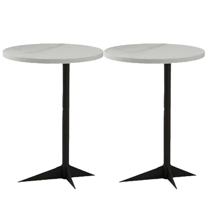 1 Shelf Accent Table Nightstand 19.68" Tall Glam Bedside Cabinet Black White 2 Piece Set Clearhalo 'Bedroom Furniture' 'furn' 'furn_night_stand' 'Furniture' 'night_stand' 'Nightstands' 5875733
