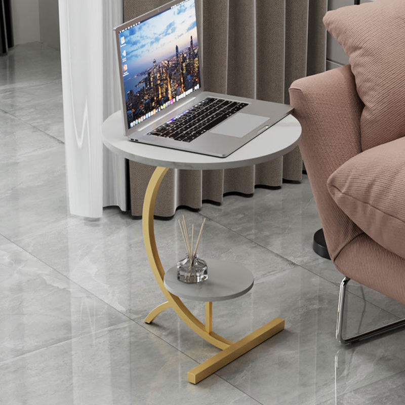 Mesa de acento de piedra glamorosa Nightsnant 23.6 "Gabinete de noche de altura con 2 estantes