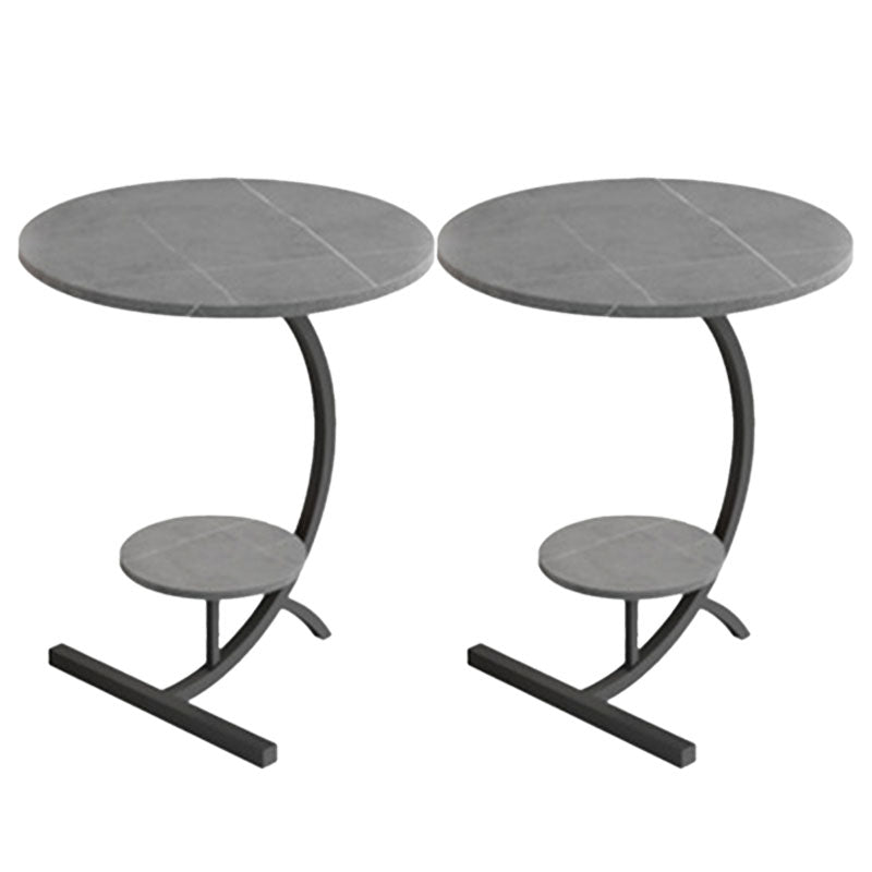 Mesa de acento de piedra glamorosa Nightsnant 23.6 "Gabinete de noche de altura con 2 estantes