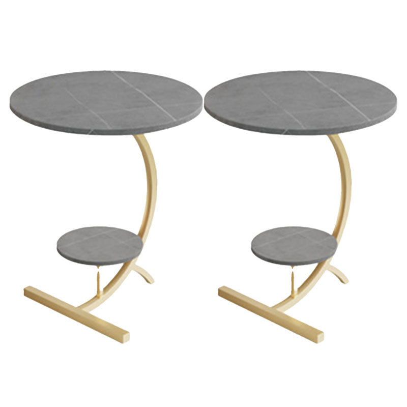 Mesa de acento de piedra glamorosa Nightsnant 23.6 "Gabinete de noche de altura con 2 estantes