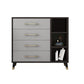 Contemporary Glam Storage Chest Wooden Chest with Soft-Close Drawers