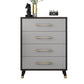 Contemporary Glam Storage Chest Wooden Chest with Soft-Close Drawers