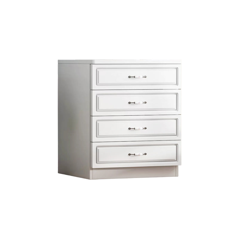 Rangement contemporain coffre en bois blanc commode verticale pour chambre à coucher