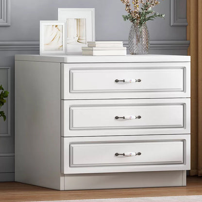 Rangement contemporain coffre en bois blanc commode verticale pour chambre à coucher