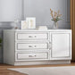 Rangement contemporain coffre en bois blanc commode verticale pour chambre à coucher