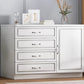 Rangement contemporain coffre en bois blanc commode verticale pour chambre à coucher