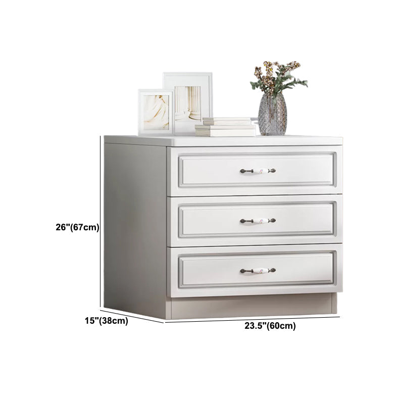 Rangement contemporain coffre en bois blanc commode verticale pour chambre à coucher