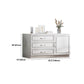 Rangement contemporain coffre en bois blanc commode verticale pour chambre à coucher