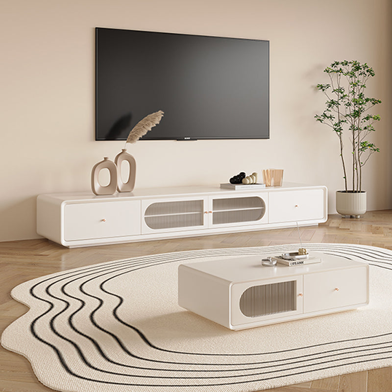 Console televisiva contemporanea supporto TV in legno con cassetti per soggiorno