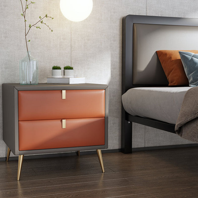 Armoire de chevet de 2 dessins de 19,5 "de hauteur comprenant la table de nuit