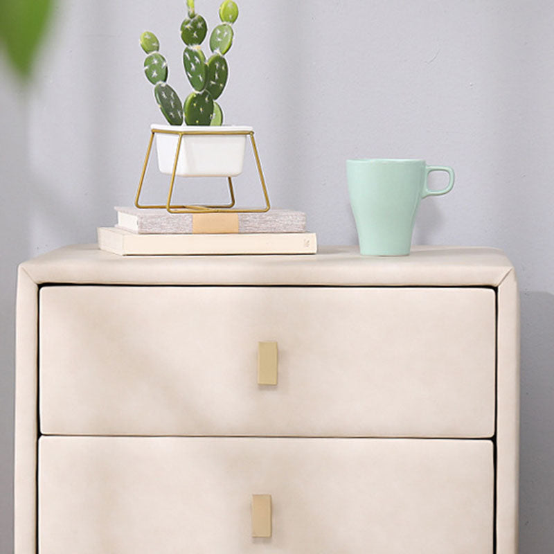 2ドロワーのベッドサイドキャビネット19.5 "の高さの脚には、夜のテーブルが含まれています