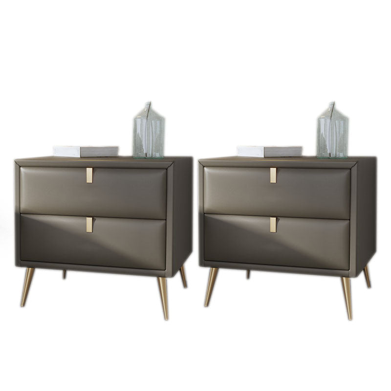 Armoire de chevet de 2 dessins de 19,5 "de hauteur comprenant la table de nuit