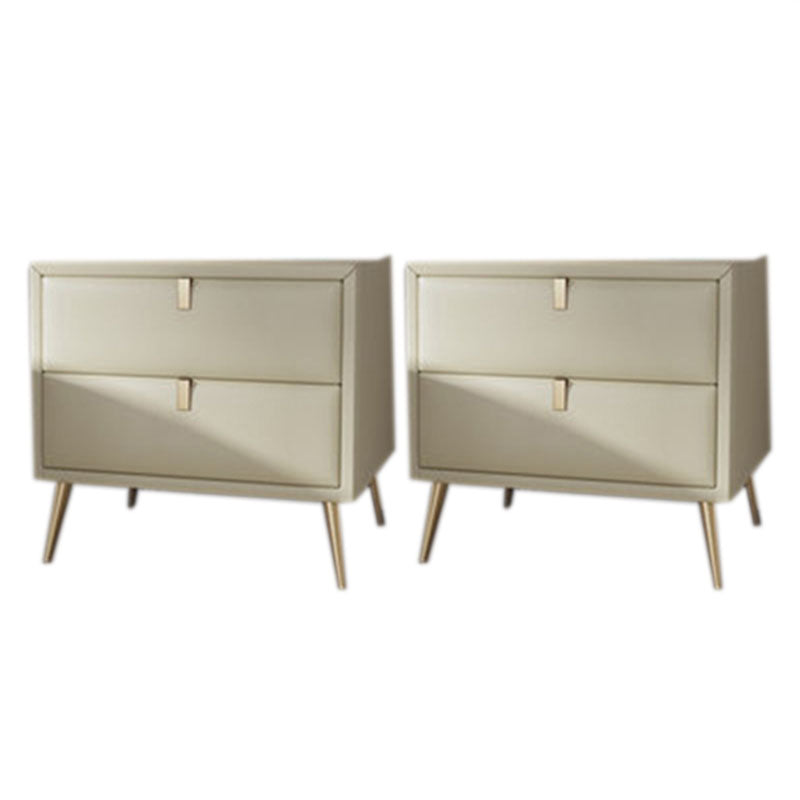 Armoire de chevet de 2 dessins de 19,5 "de hauteur comprenant la table de nuit