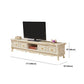 Glamber Marble TV Stand White Open Stalling TV Console con cajones