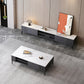 Contemporary TV Stand Stone Marble Top TV Cabinet with Splayed Legs Clearhalo 'furn' 'furn_tv_stands_entertainment_centers' 'Furniture' 'Living Room Furniture' 'TV Stands & Entertainment Centers' 'TV Stands & Media Storage Furniture' 'tv_stands_entertainment_centers' 5876190