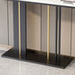 Tavolo da divano di divano console in marmo moderno tavolo da parte di rettangolo resistente alla sala per Hall