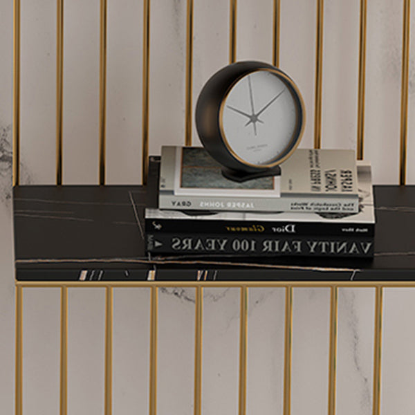 Tavolo da divano di divano console in pietra contemporanea tavolo da estremità resistente alle macchie per la sala