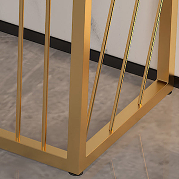 Tavolo da divano di divano console in pietra contemporanea tavolo da estremità resistente alle macchie per la sala