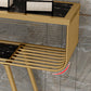 Tavolo da divano di divano console in marmo contemporaneo Tavolo da rettangolo con gambe per Hall