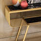 Tavolo da divano di divano console in marmo contemporaneo Tavolo da rettangolo con gambe per Hall