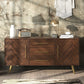 2 Doors 3 Drawer Sideboard Pine Glam Style Cupboard for Dining Room