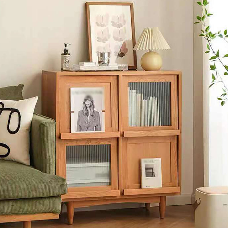 Four Doors Dining Server 36.5"H Simple Style Wood Frame Buffet Server for Dining Room Clearhalo 'buffet_sideboard' 'Buffets & Sideboards' 'furn' 'furn_buffet_sideboard' 'Furniture' 'Kitchen & Dining Furniture' 5876388