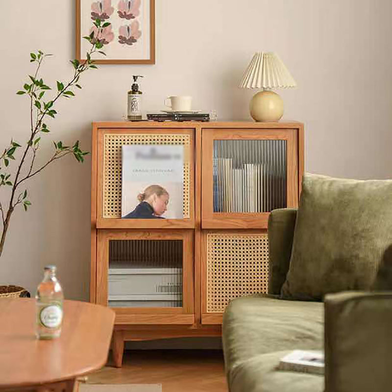 Four Doors Dining Server 36.5"H Simple Style Wood Frame Buffet Server for Dining Room Clearhalo 'buffet_sideboard' 'Buffets & Sideboards' 'furn' 'furn_buffet_sideboard' 'Furniture' 'Kitchen & Dining Furniture' 5876403