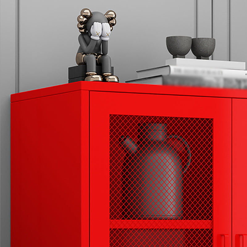 40"H Modern Style Buffet Server Metal Frame 2 Doors Dining Server for Kitchen Clearhalo 'buffet_sideboard' 'Buffets & Sideboards' 'furn' 'furn_buffet_sideboard' 'Furniture' 'Kitchen & Dining Furniture' 5876412