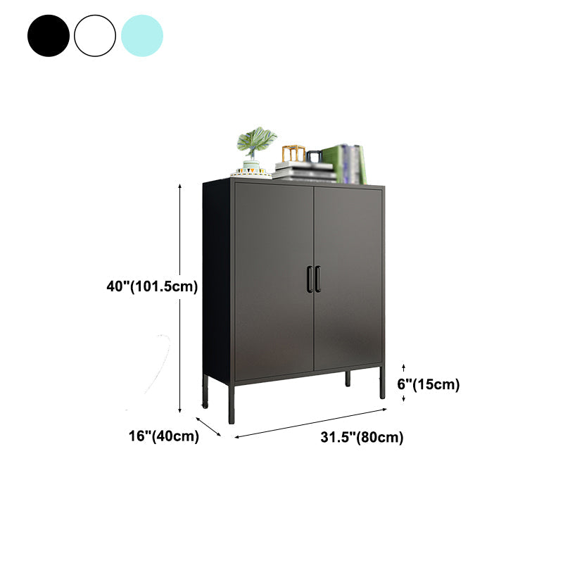 40"H Modern Style Buffet Server Metal Frame 2 Doors Dining Server for Kitchen Clearhalo 'buffet_sideboard' 'Buffets & Sideboards' 'furn' 'furn_buffet_sideboard' 'Furniture' 'Kitchen & Dining Furniture' 5876418