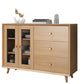 Madera de álamo de arena del aparador contemporáneo sin angustia con los cajones Credenza Gabinetes