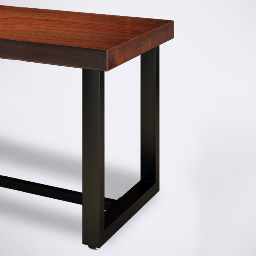 Industrial Dinning Table with Wood Rectangle Dining Table for Kitchen Clearhalo 'Dining Tables & Seating' 'Dining Tables' 'dining_table' 'furn' 'furn_dining_table' 'Furniture' 'Kitchen & Dining Furniture' 5876703