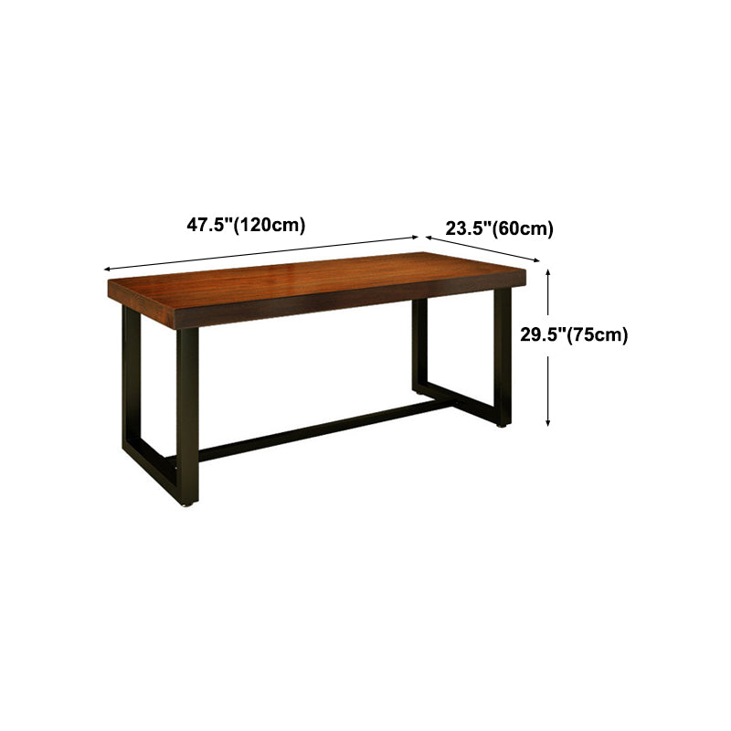 Industrial Dinning Table with Wood Rectangle Dining Table for Kitchen Clearhalo 'Dining Tables & Seating' 'Dining Tables' 'dining_table' 'furn' 'furn_dining_table' 'Furniture' 'Kitchen & Dining Furniture' 5876714