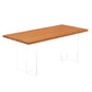 Mesa de comedor de estilo simple mesa rectángulo marrón para cocina casera