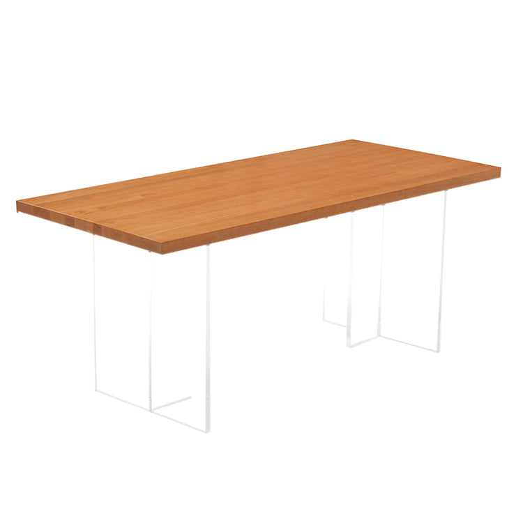 Mesa de comedor de estilo simple mesa rectángulo marrón para cocina casera