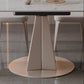 Mesa de piedra sinterizada mesa de comedor de pedestal para la cena de cocina en casa