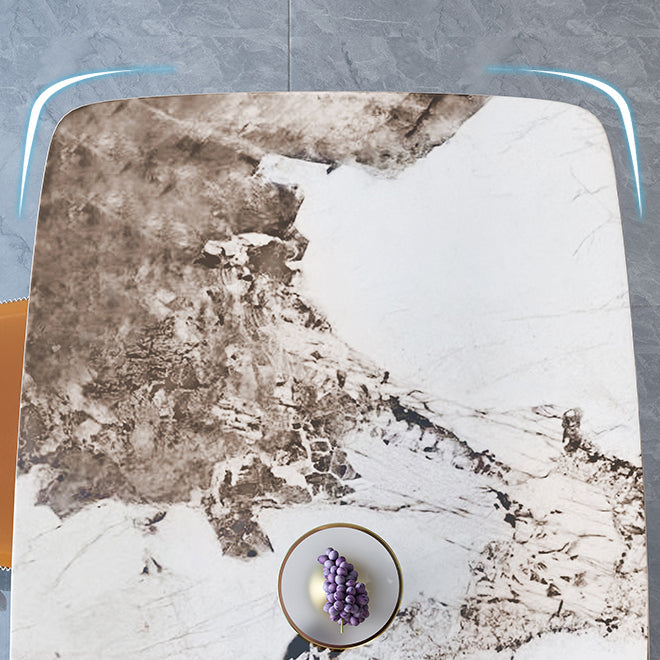 Table à manger piédestal de base en or