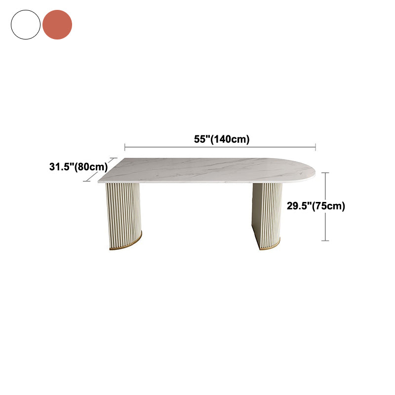 Traditional Luxury Dining Table White Top Specialty Dining Table for Home Clearhalo 'Dining Tables & Seating' 'Dining Tables' 'dining_table' 'furn' 'furn_dining_table' 'Furniture' 'Kitchen & Dining Furniture' 5876831
