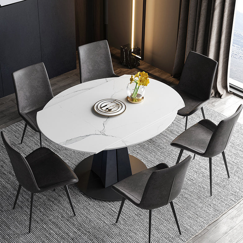 Runde Sintered Stone Esstisch Sockel Möbel mit Blattverlängerung