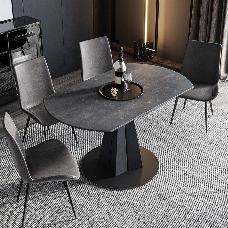 Runde Sintered Stone Esstisch Sockel Möbel mit Blattverlängerung