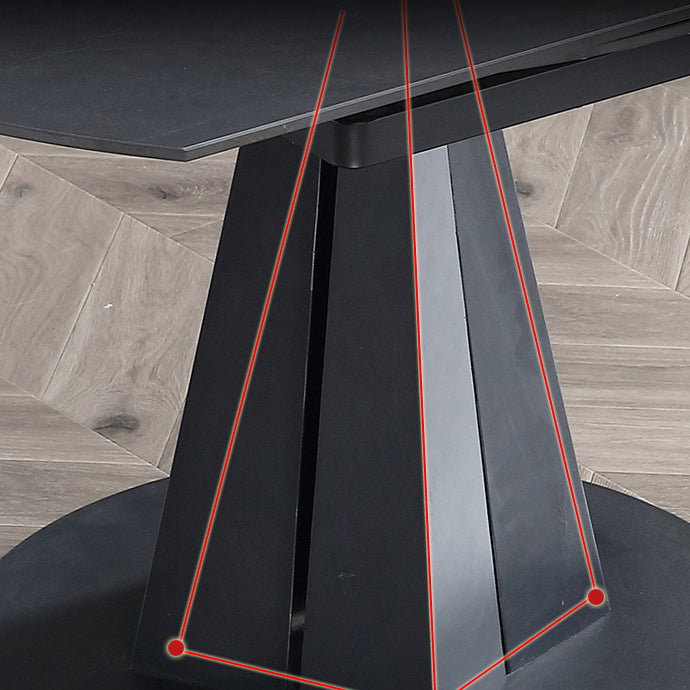 Runde Sintered Stone Esstisch Sockel Möbel mit Blattverlängerung