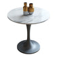 Modern Round Dining Table Artificial Marble Tulip Table for Dining Room White 27.6"L x 27.6"W x 29.5"H Without Chairs Clearhalo 'Dining Tables & Seating' 'Dining Tables' 'dining_table' 'furn' 'furn_dining_table' 'Furniture' 'Kitchen & Dining Furniture' 5876869