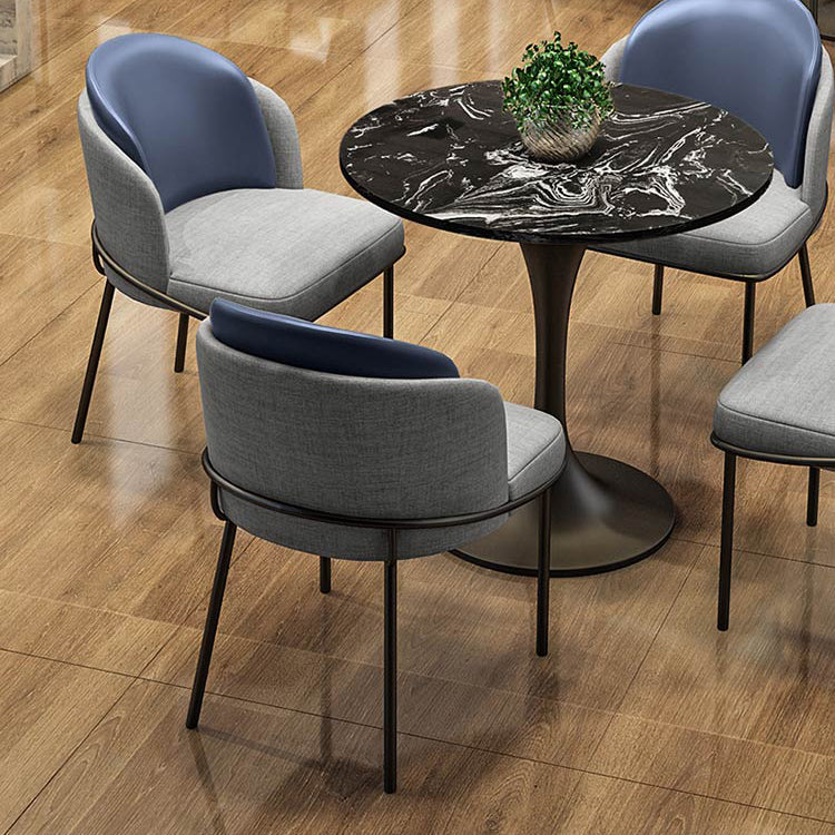 Modern Round Dining Table Artificial Marble Tulip Table for Dining Room Clearhalo 'Dining Tables & Seating' 'Dining Tables' 'dining_table' 'furn' 'furn_dining_table' 'Furniture' 'Kitchen & Dining Furniture' 5876870