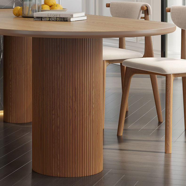 Tavolo da pranzo in legno massiccio tavolo da pranzo moderno in treppiede con gambe naturali